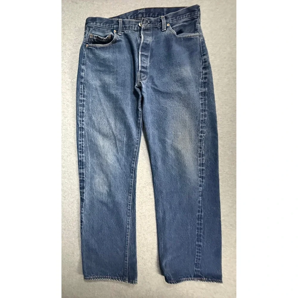 Vintage 70's 80's Levis 501 Redline Selvedge Denim Jeans Button 524 Stamp 38x36